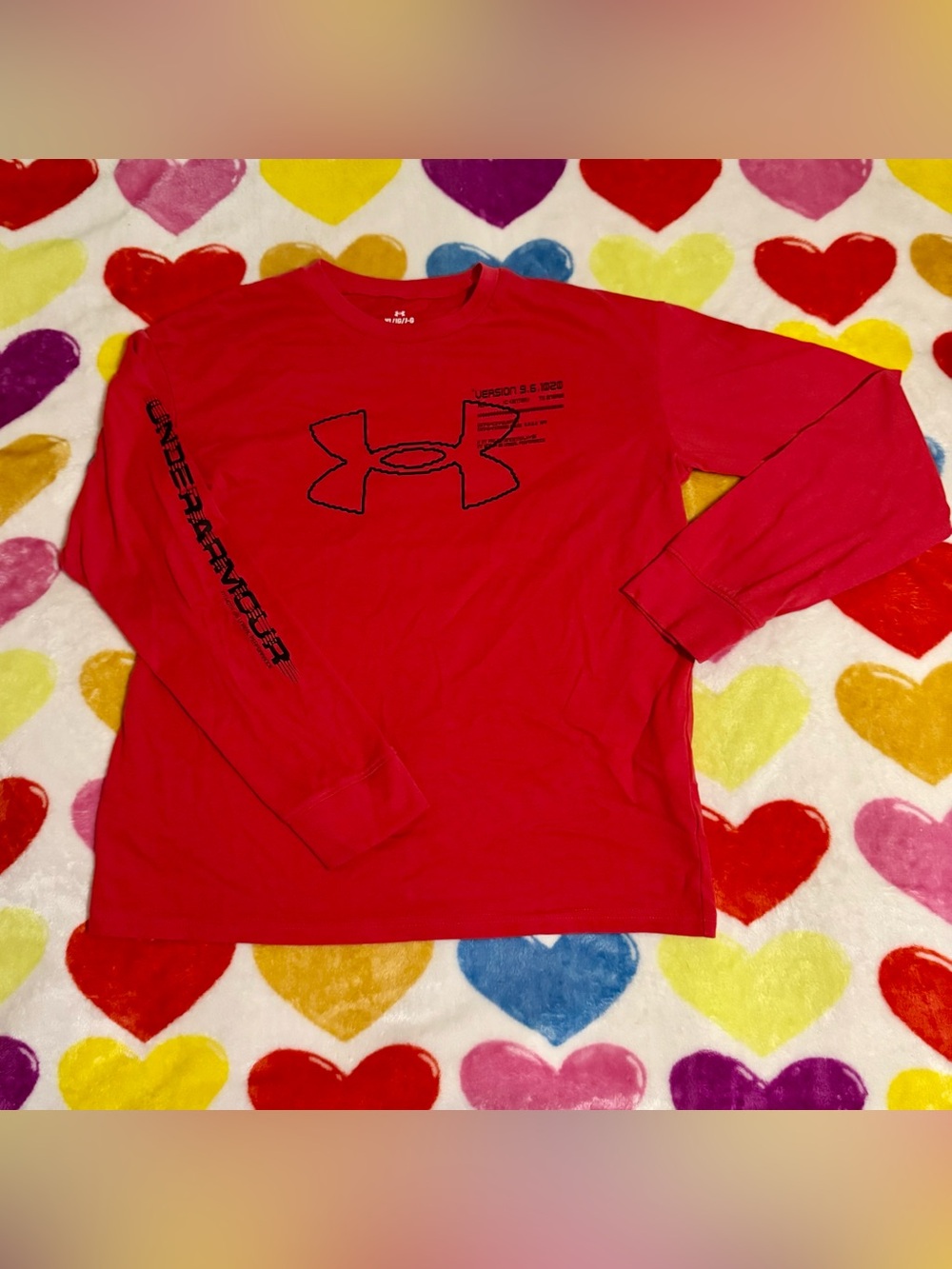 Under Armour boy’s Long Sleeve Logo Tee - Red